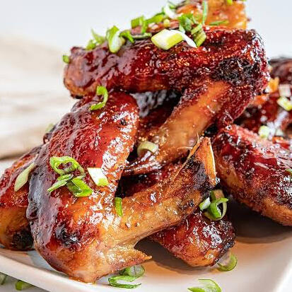 Honey glazed chicken wings